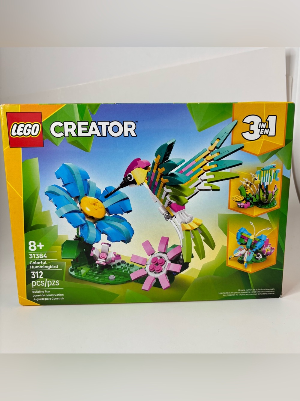 LEGO 31384 Creator 3 in 1 Wild Animals: Colorful Hummingbird Building Toy